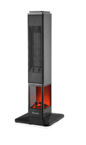 Estufa Eléctrica Torre PTC Efecto Llama KEC-EMBER1
